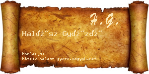Halász Győző névjegykártya